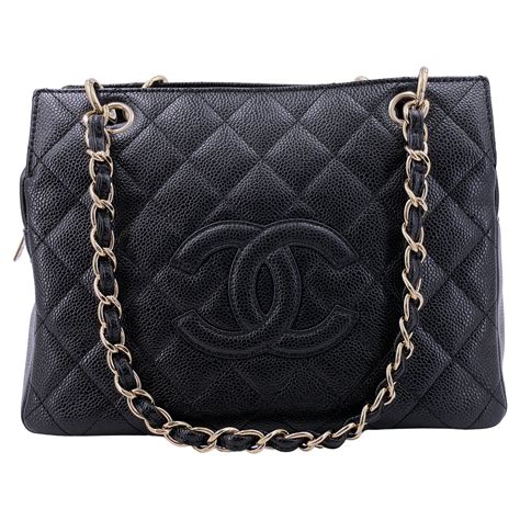 chanel black caviar petite timeless tote